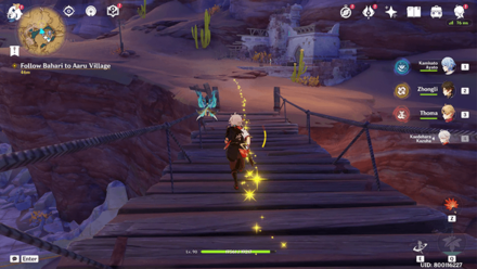 Genshin - Head to Aaru Village and follow the trail leading to the objective marker