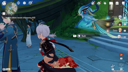 Genshin - Head north of Jehnam and talk to Badr