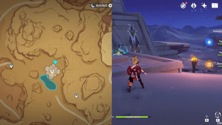 Genshin Impact - Desert Illusory Mural 1 Map Location