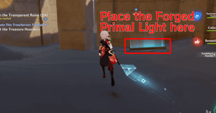 Genshin Impact - Put the Forged Primal Light 4th Transparent Ruin