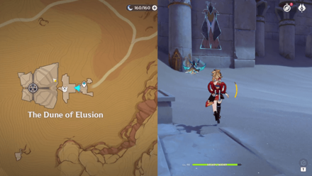 Genshin Impact - Desert Illusory Mural 4 Map Location