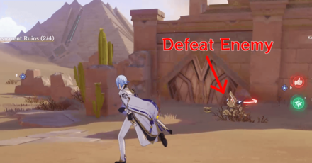 Genshin Impact - Defeat Enemy Blocking the Door 2nd Transparent Ruin