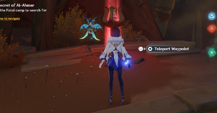 Genshin - Hidden Waypoint between The Dune of Carouses and Mausoleum of King Deshret