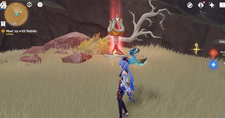 Genshin - Hidden Waypoint Above the Dune of Magma