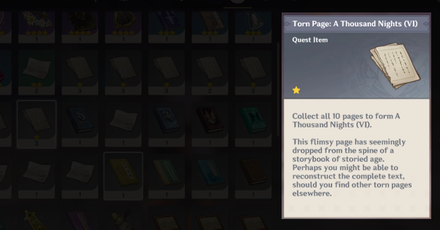 Genshin Impact - Torn Page Locations in Sumeru Desert How to Craft