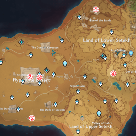 Genshin - Glinting Component Map Locations