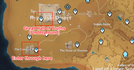 Genshin - Great Hall of Truths location