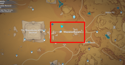 Genshin Impact - Khemenu Temple Location