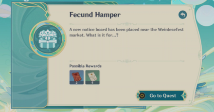 Genshin - Unlock Quest Fecund Hamper