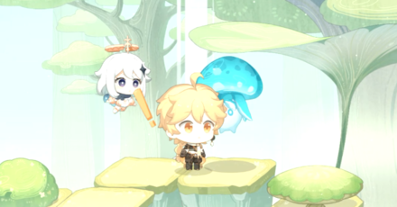 Genshin - Step on a Fungi Tile