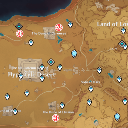 Genshin - Golden Rose Seeds Map