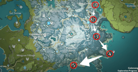 Genshin - Endurance Test Challenge Locations