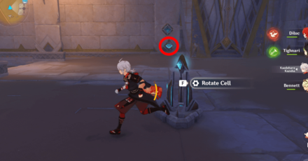 Genshin Impact - Rotate Cell to Open Door and Elevator