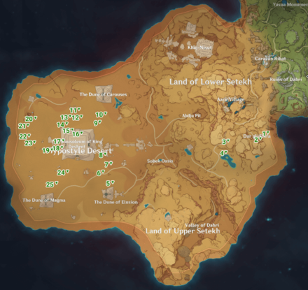 Genshin - Scarab Farming Routes Underground