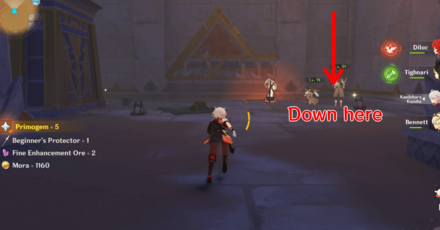 Genshin Impact - Proceed and Jump on the Hole