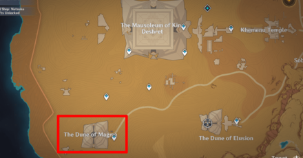 Genshin Impact - Dune of Magma Location