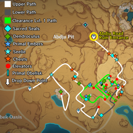 Genshin Abdju Road Map Guide