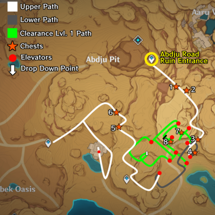 Genshin Abdju Road All Chests