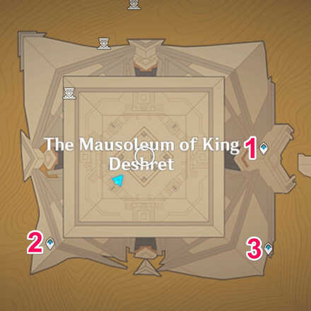 Genshin - The Mausoleum of King Deshret Waypoints