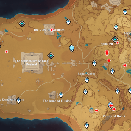 Genshin - Red-Tailed Lizard Locations