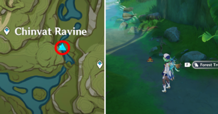 Genshin - Forest Tree Frog Location - Chinvat Ravine