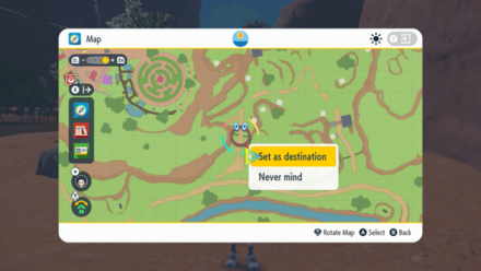 Pokemon SV - Set Destinations on the Map