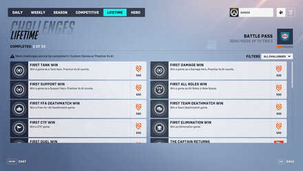 Overwatch 2 - Lifetime Challenges