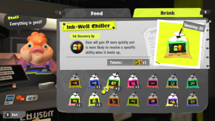 Splatoon 3 - Purchase Drinks