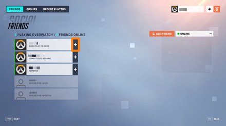 Overwatch 2 - Invite Button