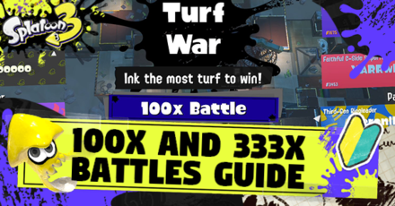 Splatoon 3 -100x and 333x Battles Banner