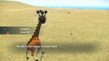 Pokemon Scarlet and Violet SV - Farigiraf Armor Tail Activating