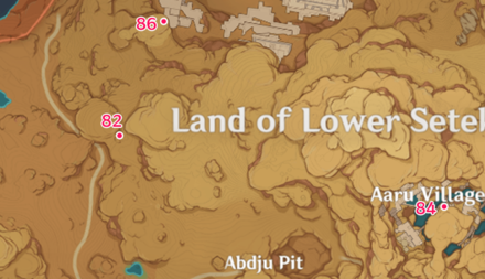 Genshin - Radiant Spincrystal Locations - Land of Lower Setekh