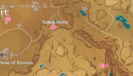 Genshin - Radiant Spincrystal Locations - Land of Upper Setekh