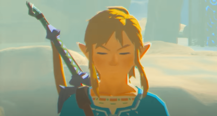 LoZ BotW Link Eyes Closed