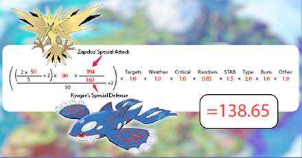 Damage Calculations Zapdos Kyogre