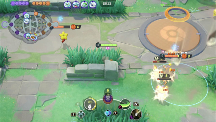 Pokemon UNITE - Crustle Stealing Wild Pokemon with Rock Slide