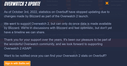 Overwatch 2 - Overbuff Is Currently Not Available