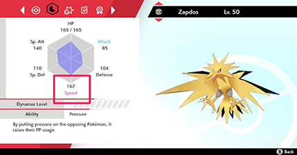 Zapdos - Timid 252 Spe
