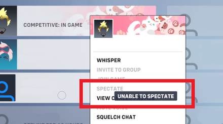 Unable To Spectate Compet