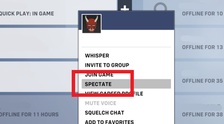 Select a Friend to Spectate