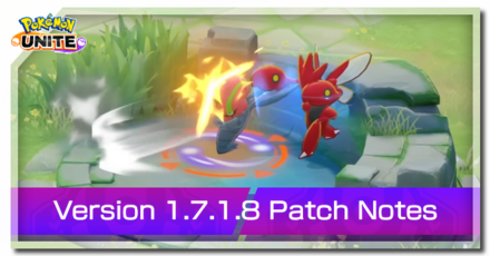 Pokemon UNITE - 1.7.1.8 Patch Notes Banner