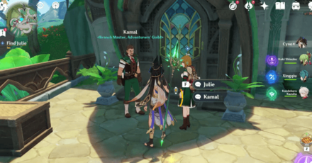 Genshin - Gourmet Supremos Within Our Duties Walkthrough - Talk to Julie back in Sumeru City