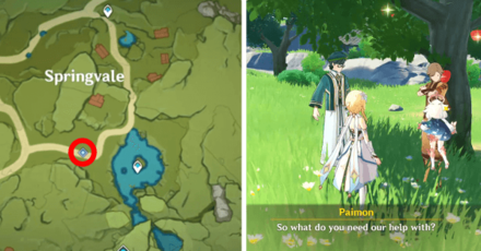 Genshin - Secret Forest Shadow Quest - Talk to Edmund