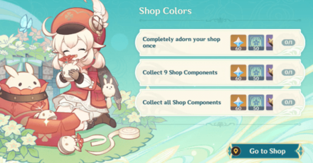 Genshin - Unlocks the Shop Colors Rewards
