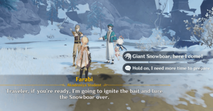 Genshin - Autumn Crisis Day 3 Quest - Giant Snowboar here I come
