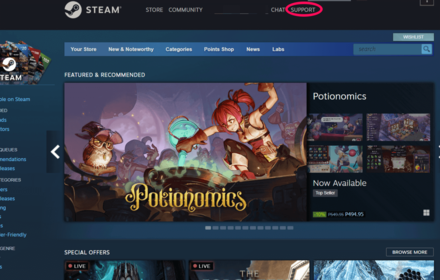 Steam Support Step 1, 