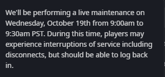 Maintenance Schedule October 19 Overwatch 2