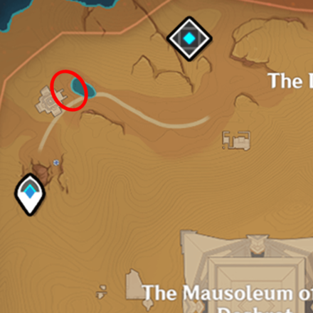 Genshin - Athel Wood Location - Unnamed ruins to the north