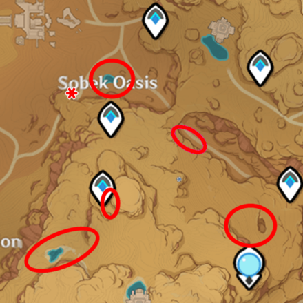 Genshin - Athel Wood Location - Sobek Oasis