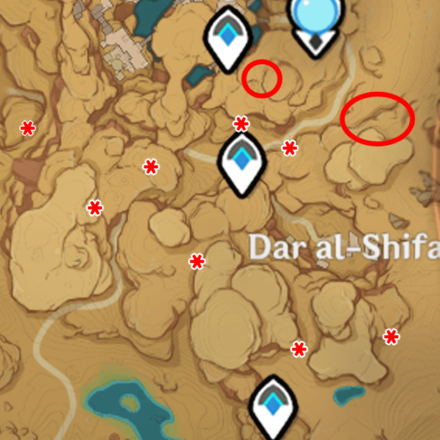 Genshin - Mountain Date Wood Locations - Dar al-Shifa